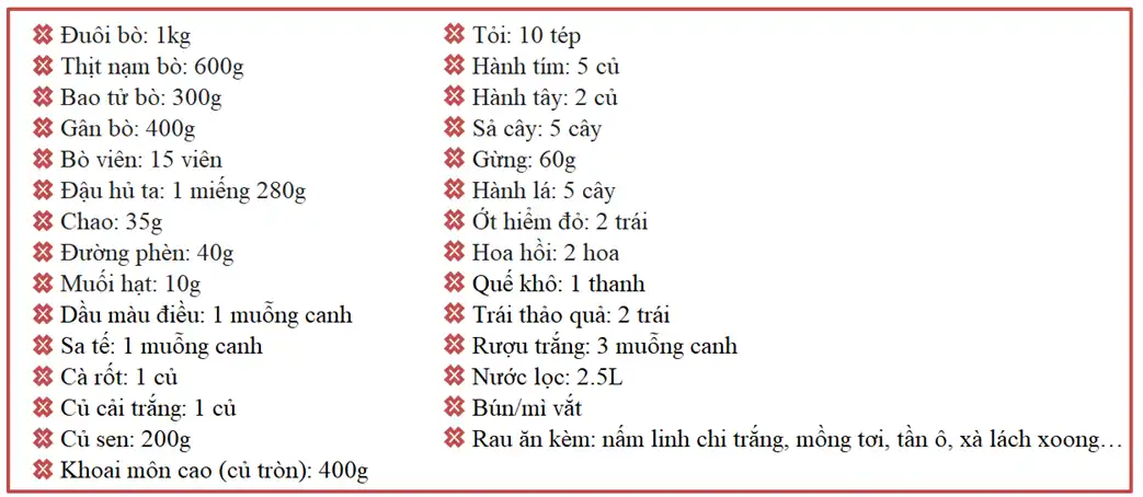 Cách Nấu Lẩu Đuôi Bò